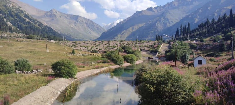 Hiking to the magical Big Almaty Lake - Medeo and Shymbulak, the city view you get on the mountain day